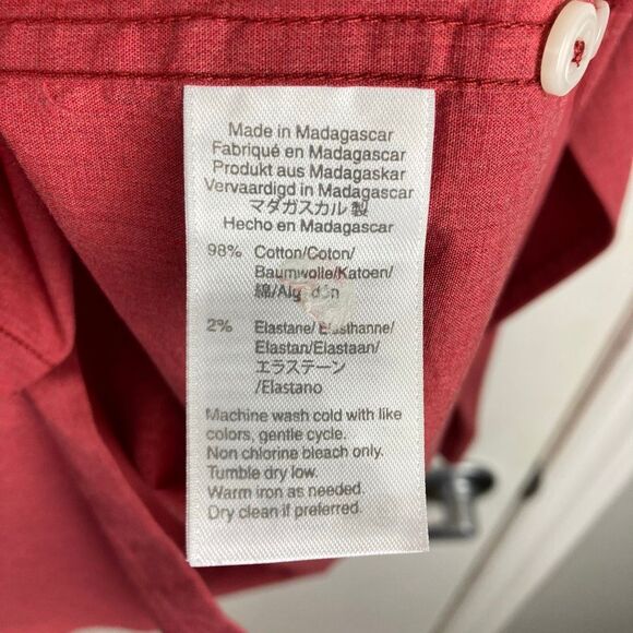 J Crew NWT Men’s Secret Wash Red Button Down Cotton Long Sleeve Shirt Slim Fit L - Picture 4 of 9